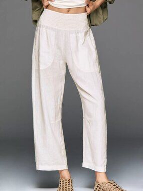 Anthropologie Linen Barrel Pants NWT Size XL